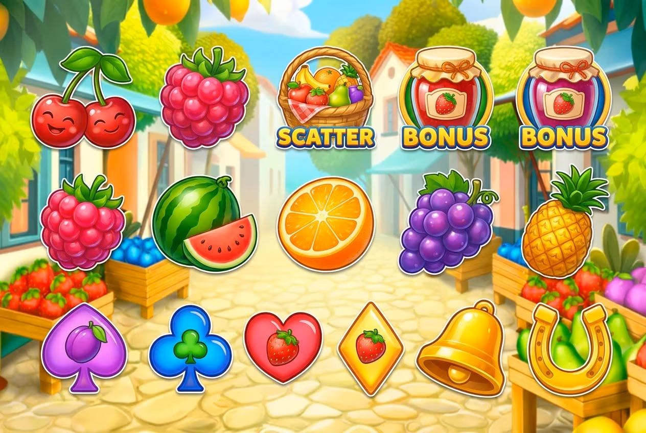 Cute Fruits Party Spielgrafik